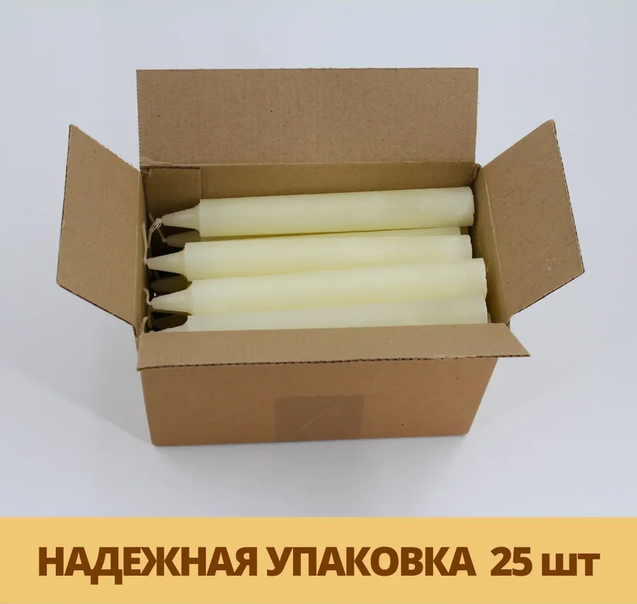 Parafinoff Ev Tipi Mum Sütunu 25 Adet 60 Gr 232481645 Bej