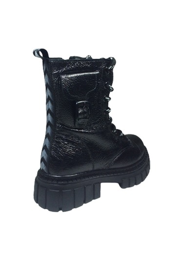 Turkuaz Filet Kız Çocuk Bot Siyah Clrd Rugan % 100 Deri Ortopedik Siyah