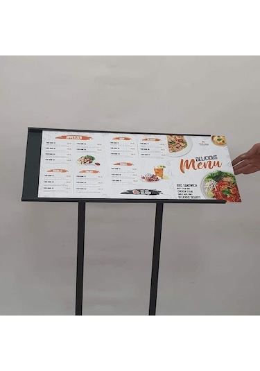 Restoran Önü Metal Menü Panosu 3xa4