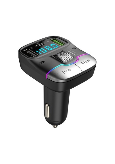 Jeehugo Siyah Araç Mp3 Çalar Bluetooth 5.3 Pd25w Hızlı Şarj Fm Transmitter免提 Konuşma无损 Ses Çalma Çift Usb Portlu 12-24v Uyumlu