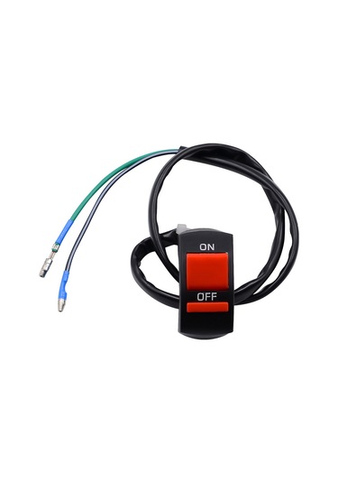 Shineyee Motorcycle Universal 12v Abs Çift Flash Anahtarı, 2.2-2.5cm Direksiyon Uyumlu, 65cm Tel, Far/kış Farı Açma-kapama, Kolay Kurulum Siyah-kırmızı