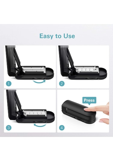 Gajeena Siyah Multi Tablet Bölücü - 2mm-15mm Boyutları, 1/2-1/8 Kesim, Saf Ve Net Kırık, Zaman Tasarrufu İlaç Dilimleyici Diğer