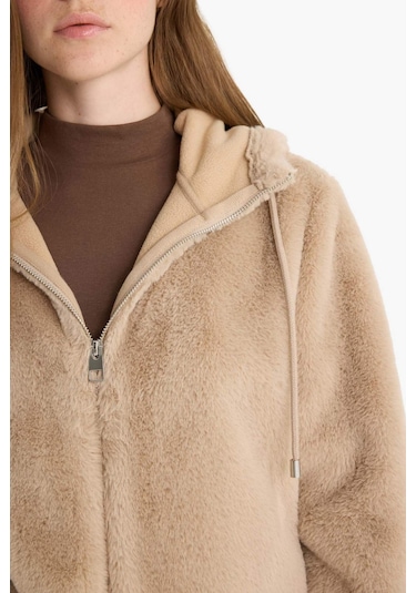 Defacto Regular Fit Polar Astarlı Kapüşonlu Fermuarlı Suni Kürk F2148ax25wnbg501 Bej Defacto Regular Fit Polar Astarlı Kapüşonlu Fermuarlı Suni Kürk F2148ax25wnbg501 Bej
