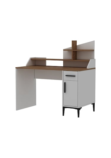 Zeta Çalışma Masası Bilgisayar Masası Ofis Masası Beyaz - Kemençe