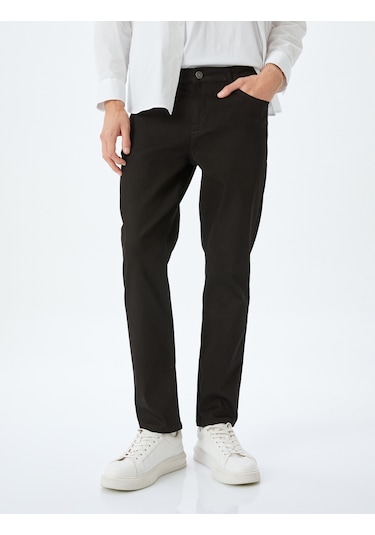 Koton Slim Fit Kot Pantolon - Brad Jean Siyah 5sam40061nd Siyah