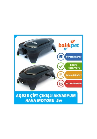 Aquawing 928 Çift Çıkışlı Akvaryum Hava Motoru 5w 2x3 Litre Min
