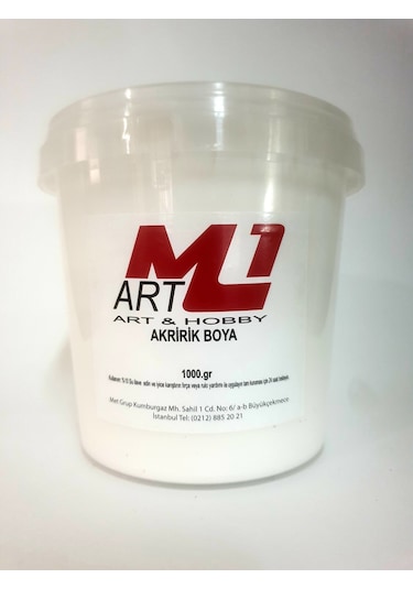 M1 Art Akrilik Boya 1.Kg --10 Renk Seçeneği