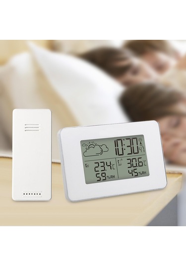 Homyl Ev Ofis Oturma Odası Için Hava İstasyonu Zaman Beyaz