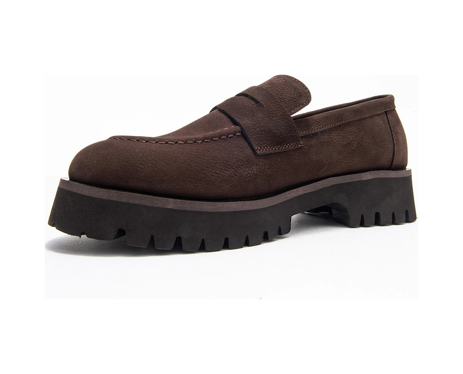 Vıonel Kahverengi Nubuk Hakiki Deri Kadın Loafer Ayakkabı Kahverengi