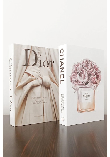 2'li Dekoratif Kitap Görünümlü Kutu Gelinlik & Parfum Temalı