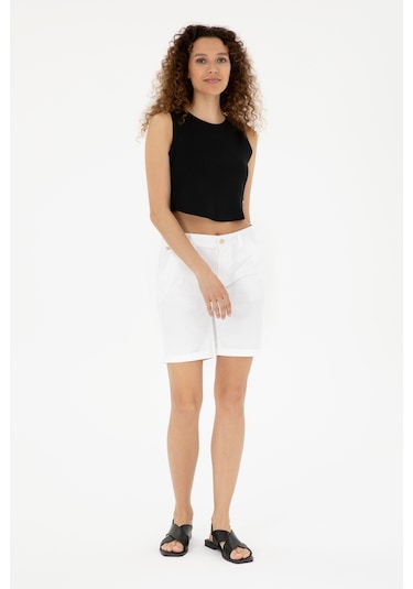 U.s. Polo Assn. Kadın Beyaz Şort / Bermuda 50281722-vr013 Beyaz