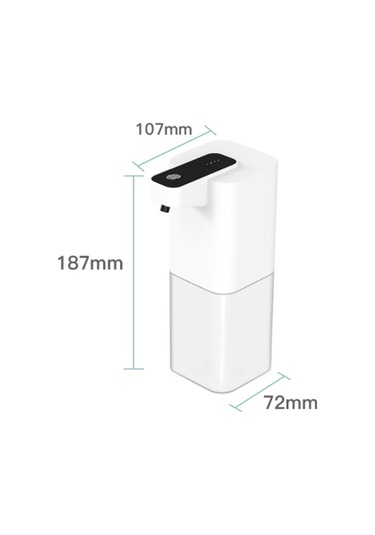 Otomatik Köpük Sabunluk Usb Şarjlı Temassız Dispenser 2 Beyaz