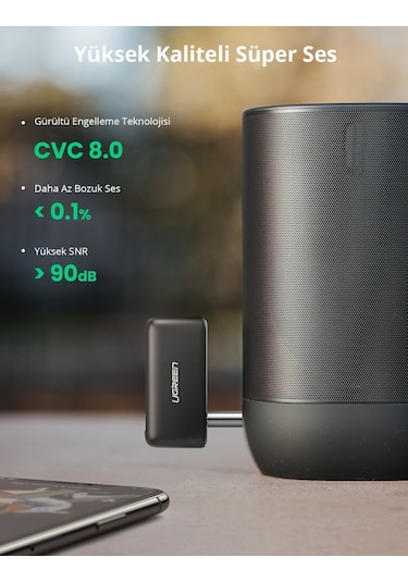 Ugreen Bluetooth 5.0 Ses Alıcı Adaptör, 70303