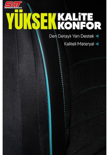 Era Serisi Universal Oto Koltuk Kılıfı Siyah-mavi