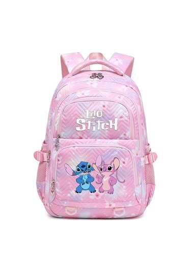 Szypzstore Lilo Stitch Zarif Çiçek Moda Kadın Sırt Çantası Kadın Taşınabilir Su Geçirmez Seyahat Çantası Genç Kız Öğrenciler Sırt Çantası Mochila 8rızn7 Pembe