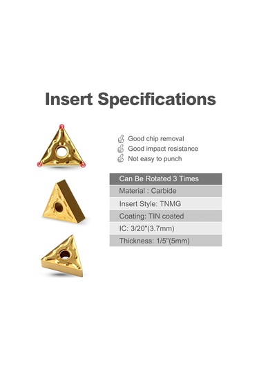 5/8 '' Shank Torna Sıkıcı Çubuklar Endekslenebilir Metal Kesme Dönüş Aracı Tutucu S16qmtjnr16 10 Pcs Tnmg160404 Dizinlenebilir Karbür Turn