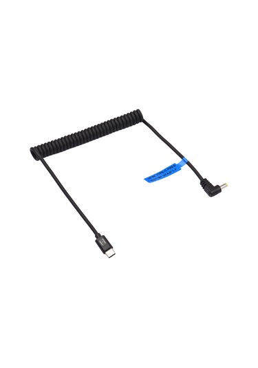 Symbee 9v Dc4.0x1.7mm Usb Type-c Pd3.0 Adaptör Kablosu, 1 Metre Uzunluk, Siyah Yaylı Akım Kablosu