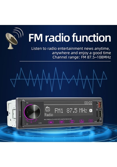 Springsun 1dın Araç Mp3 Çalar - 2.5d Dokunmatik Ekran, Fm Radyo, Bt5.1 Konum Bulma, 7 Renkli Tuş Işığı Ve Kumanda İle