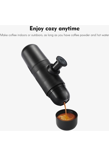 Bloomnest Manuel Taşınabilir El Presli Kahve Makinesi, Açık Hava Mini Kahve Kupa Potu