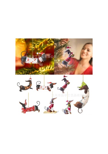 Ranyeek Akrilik Sosis Köpek Figürlü Noel Ağacı Süsü, Ev Dekorasyonu, Partiler İçin Takıt, Konforlu Ev Ortamı, Dayanıklı Malzeme, Kolay Kullanim, Jy-3