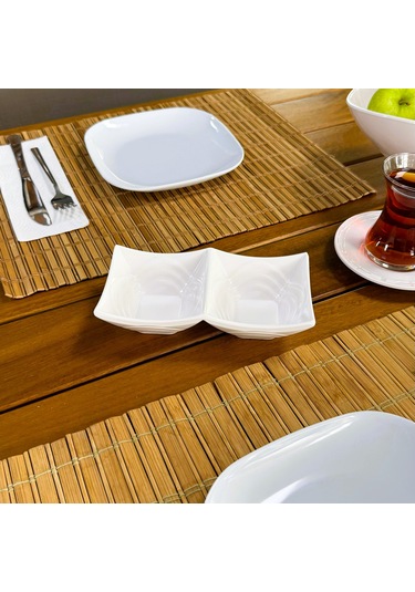 Alezy 523 Göreme Melamin Termostar Ürgüp İkili Sosluk 16x8 Beyaz