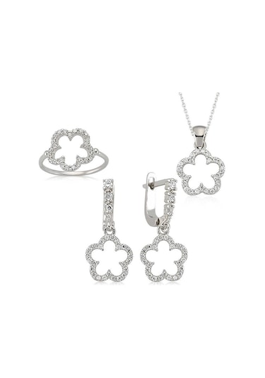 Gümüş Çiçek Bayan Set 61560851
