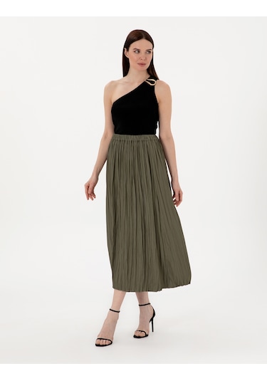 Pierre Cardin Kadın Haki Etek Dokuma 50301213-vr027 Haki