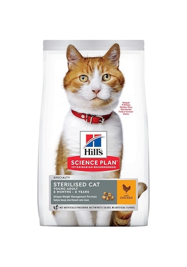 Hill's Sterilised Tavuklu Kısırlaştırılmış Yetişkin Kedi Maması 3 KG