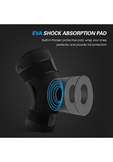 Wezone Dayanıklı Alüminyum Destekli Outdoor Spor Dizlik, Kaymayı Önleyici Ve Çarpma Koruyucu Siyah