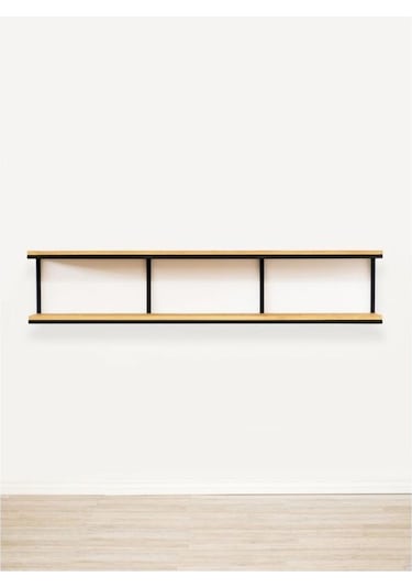 UMUTPARK METAL AHŞAP DRESUAR VE DUVAR RAFI. Siyah