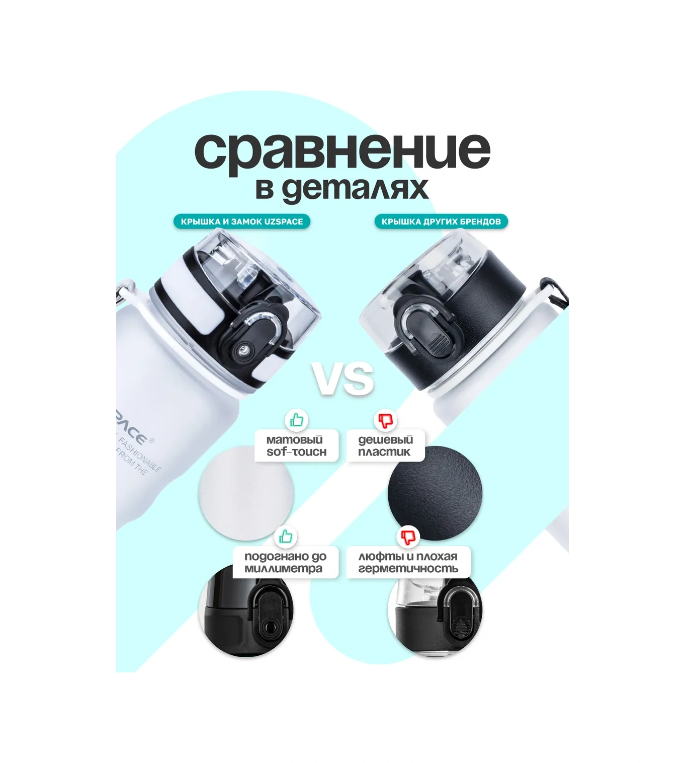 Uzspace Sporcu Su Şişesi 1 Litre 102344364 Beyaz