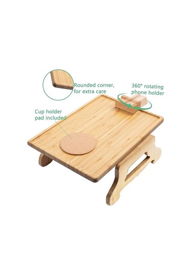 Kanepe Masası Çok Fonksiyonlu Kullanışlı Kanepe Tepsisi Ev İçin Telefon Tutuculu Katlanabilir Kanepe Masa Tepsisi 35 X 25 X 15 Cm