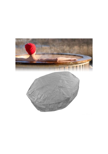 Tenfowee Dış Mekan Dairesel Banyo Kovaları İçin 190 Gümüşlü Poliester Taffeta Kapak - Su Geçirmez, Toz Ve Güneş Koruyucu, 190x30 Cm Siyah Diğer