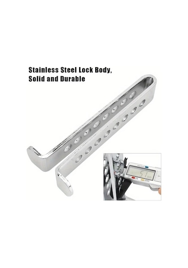 Willowhaven 1 Adet Evrensel Araç Debriyaj Kilidi Paslanmaz Çelik Çalışma Önleyici Direksiyon Fren Pedalı Emniyet Aracı Gümüş