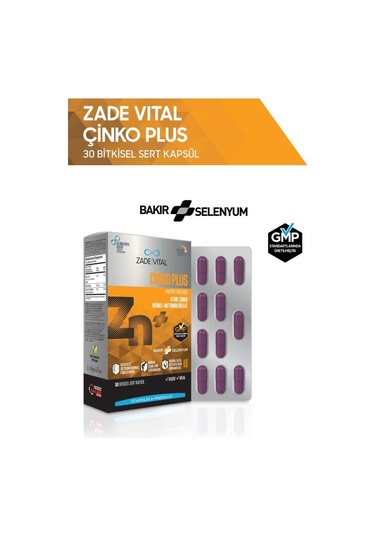 Zade Vital Çinko Plus 15 Mg 30 Kapsül