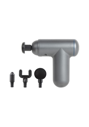 Samdoo Mini Fasya Silahı: 6 Hız Ayarı, 4 Masaj Ucu, Dahili Li-pol Batarya İle Ev Ve Dışarıda Kas Gerginliği Alıcı - Gri Çok Renkli