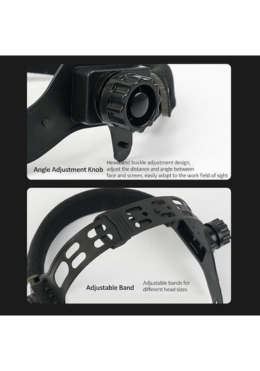 Vkemall Kasklı Otomatik Işık Değiştirici Kaynak Maskesi - Tüm Yüzü Korur, Uv Engeller, Argon Kaynağı İçin Özel, Bağcıklı Desen