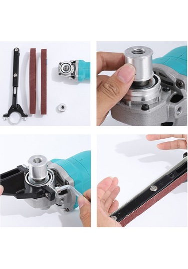 Symbee "100-125 Tip Taşlama Makinesi İçin Çift Rulmanlı Ayarlanabilir Bant Zımpara Adaptörü"