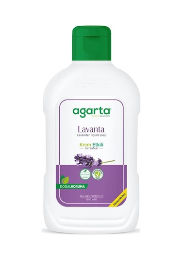 Agarta Doğal Krem Etkili Lavanta Sıvı Sabun 1500 ML