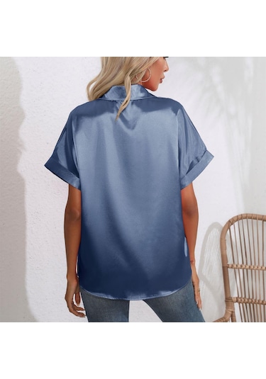 Gül Kırmızı Gmxıa Kadın Modası Günlük Düz Renk Baskı Uzun Kollu Polo Yaka Bluzlar Ve Gömlekler Fuşya Gül Kırmızı Gmxıa Kadın Modası Günlük Düz Renk Baskı Uzun Kollu Polo Yaka Bluzlar Ve Gömlekler Fuşya