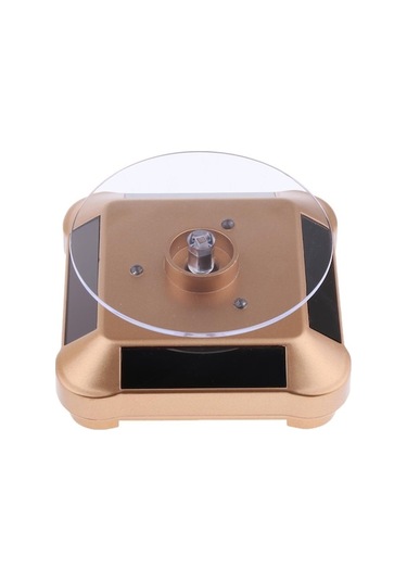 Trendooze Tabla Standı Mücevher Led Işık İçin Güneş Enerjili Ekran Döner Döner Altın Nk