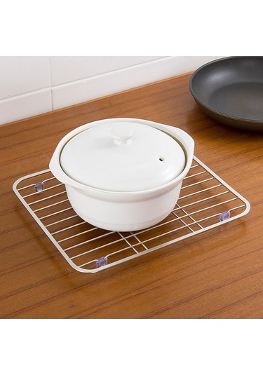 Pazly Suntek Lavabo Koruyucu Alt Izgara - Restoran & Banyo Gümüş Model Gümüş