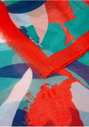 Mavi - Baskılı Şal 1912678-86390 Yeşil