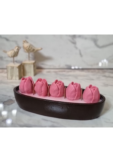 5li Lale Mum Tabağı