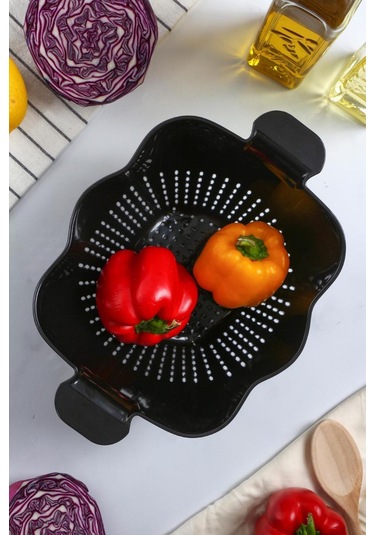 Akrilik Siyah Makarna Süzgeçi & Sebze Meyve Süzgeçi Diğer