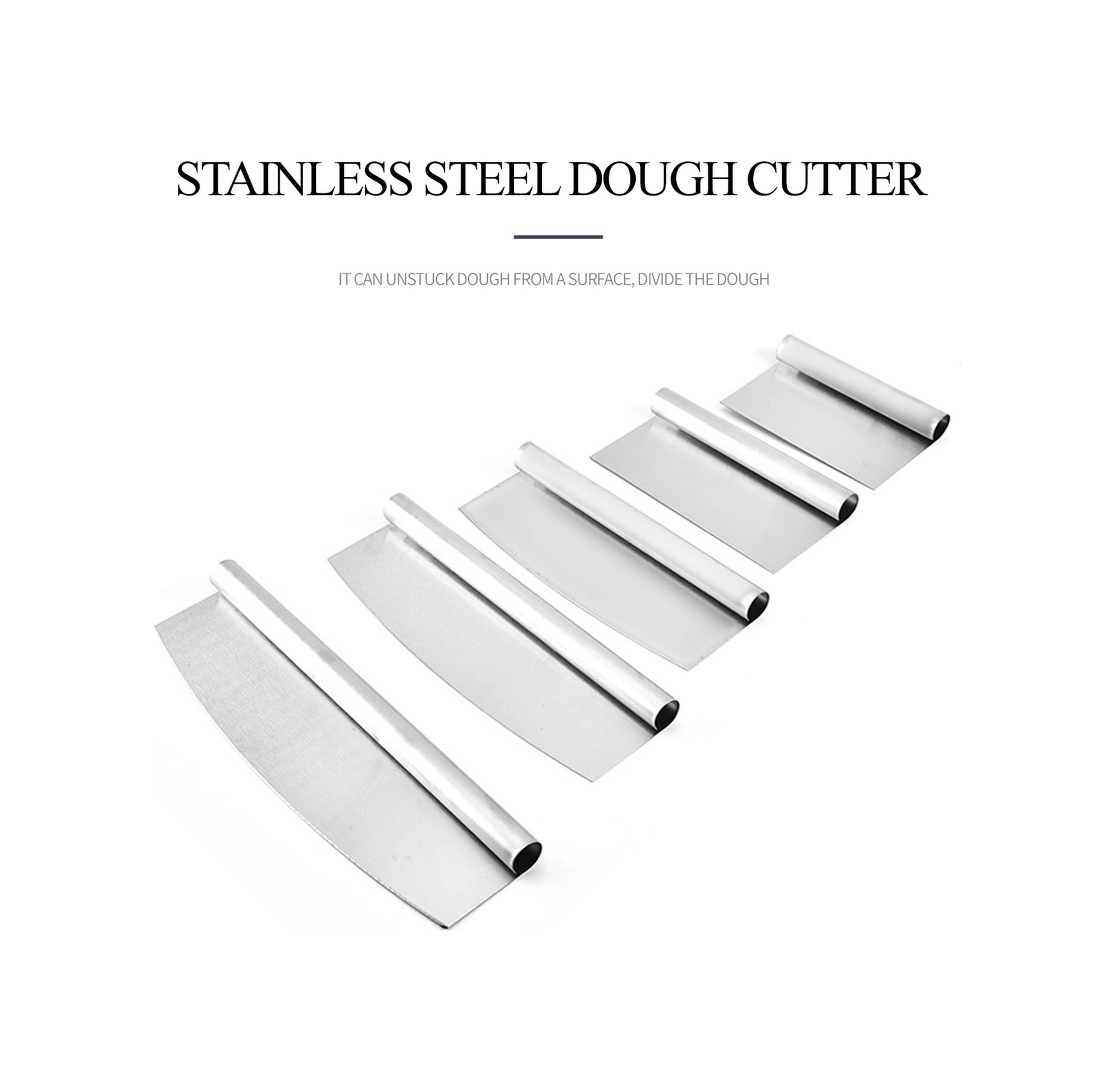 Youmex Paslanmaz Çelik Hamur Kestiği - Hamur Ayırma, Tahta Temizleme, Yemek Taşıma - Ev & Restoran Mutfak Aleti 25.5cm Diğer