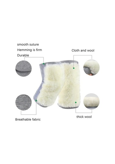 Primepickings Isı Yayan Kalın Dişli Dizlik - Gri L, Soğuk Korumalı Gri