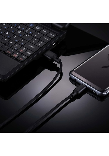 1m 2a Çıkış Usb To Usb-c / Type-c Nylon Örgü Tarzı Veri Senkronizasyon Şarj Kablosu Kırmızı