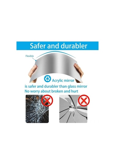 Besthome1 Kaliteli Akrilik Yumuşak Ayna, Kırılmaz, 2mm, Çocuk Odası İçin Uygun Ev Dekoru Yansıtıcı