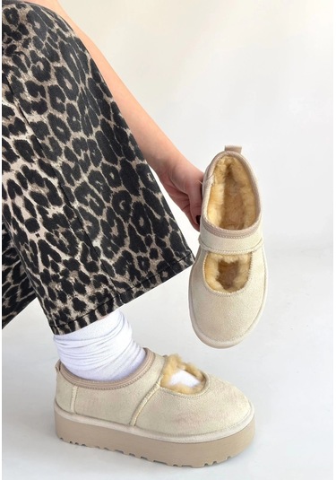 Biçomi Carren Bej Süet Bot Çok Renkli